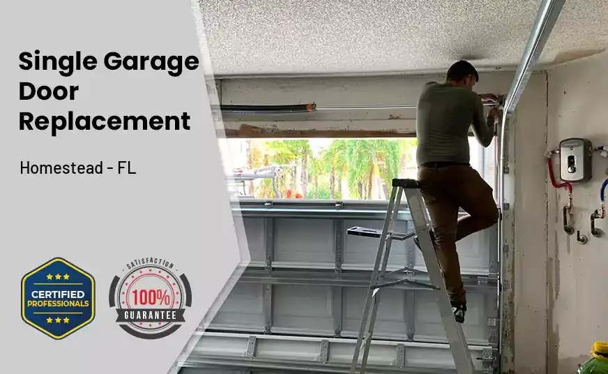 Single Garage Door Replacement Homestead - FL 
